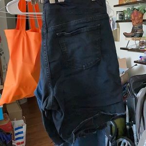 Isabel Maternity by Ingrid and Isabel Dark Blue Denim Bermuda Shorts in Size 18